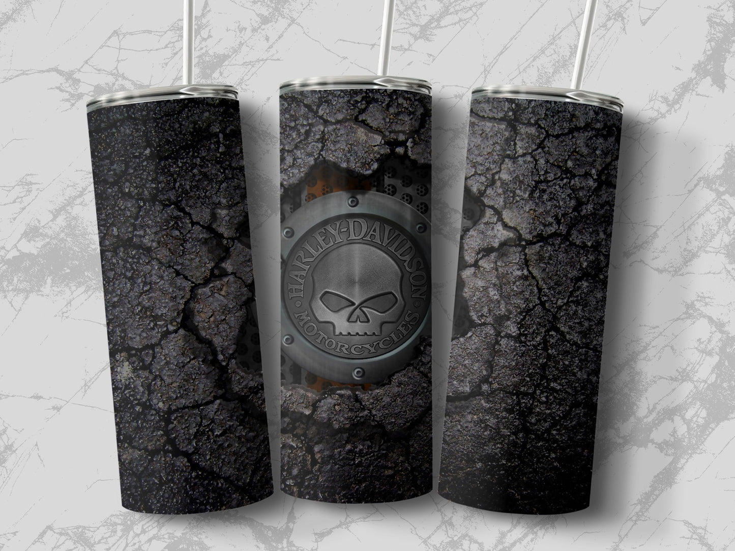 Harley Davidson Motorcycle Skull Insulated Tumbler
