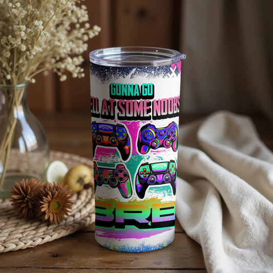 Vibrant Controller Design Tumblers for Gamers