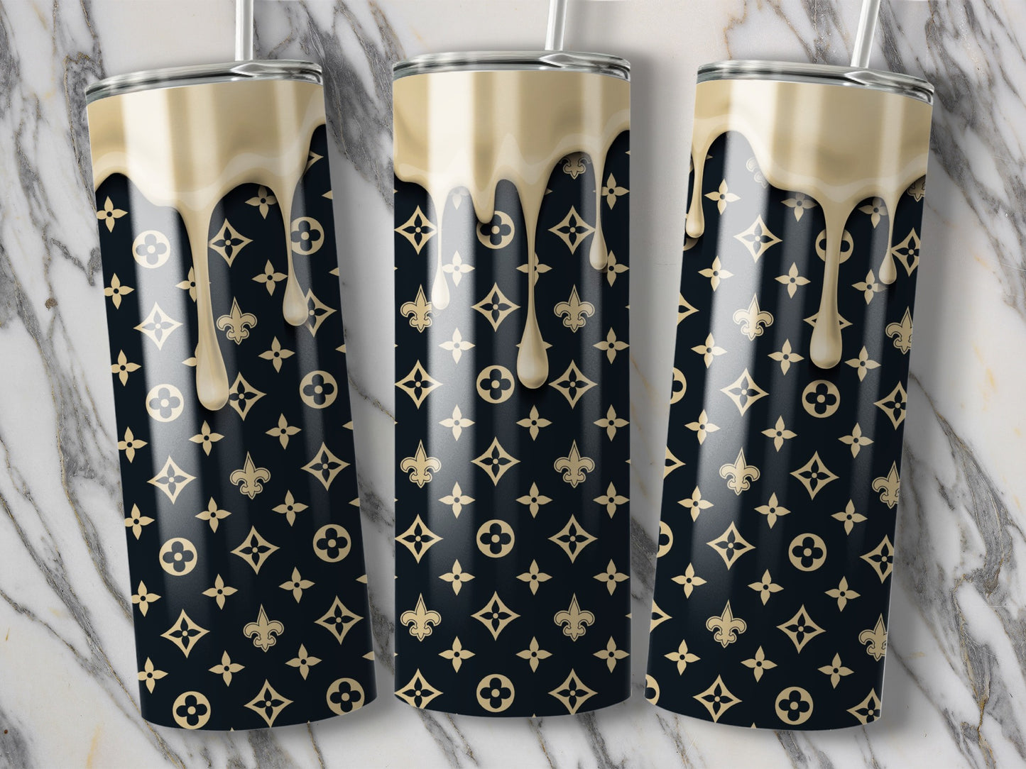 New Orleans Saints Tumbler LV Inspired