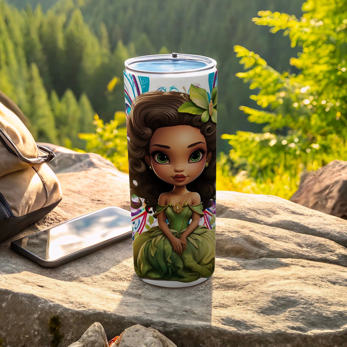 Enchanting Princess Character Travel Mug for Outdoor Adventures