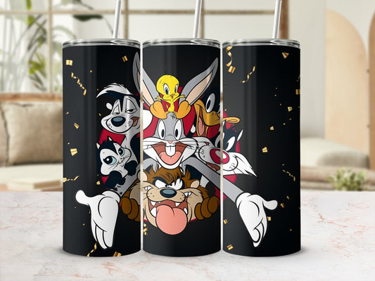 Looney Tunes Character Collage Insulated Tumbler Cup