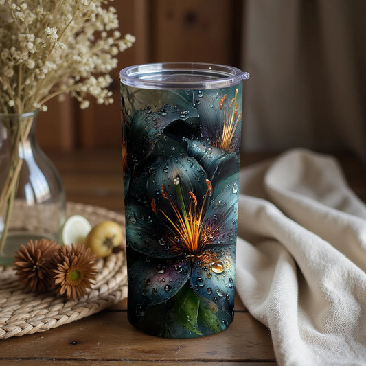 Vibrant Floral Design Insulated Tumbler For Hot Or Cold Drinks