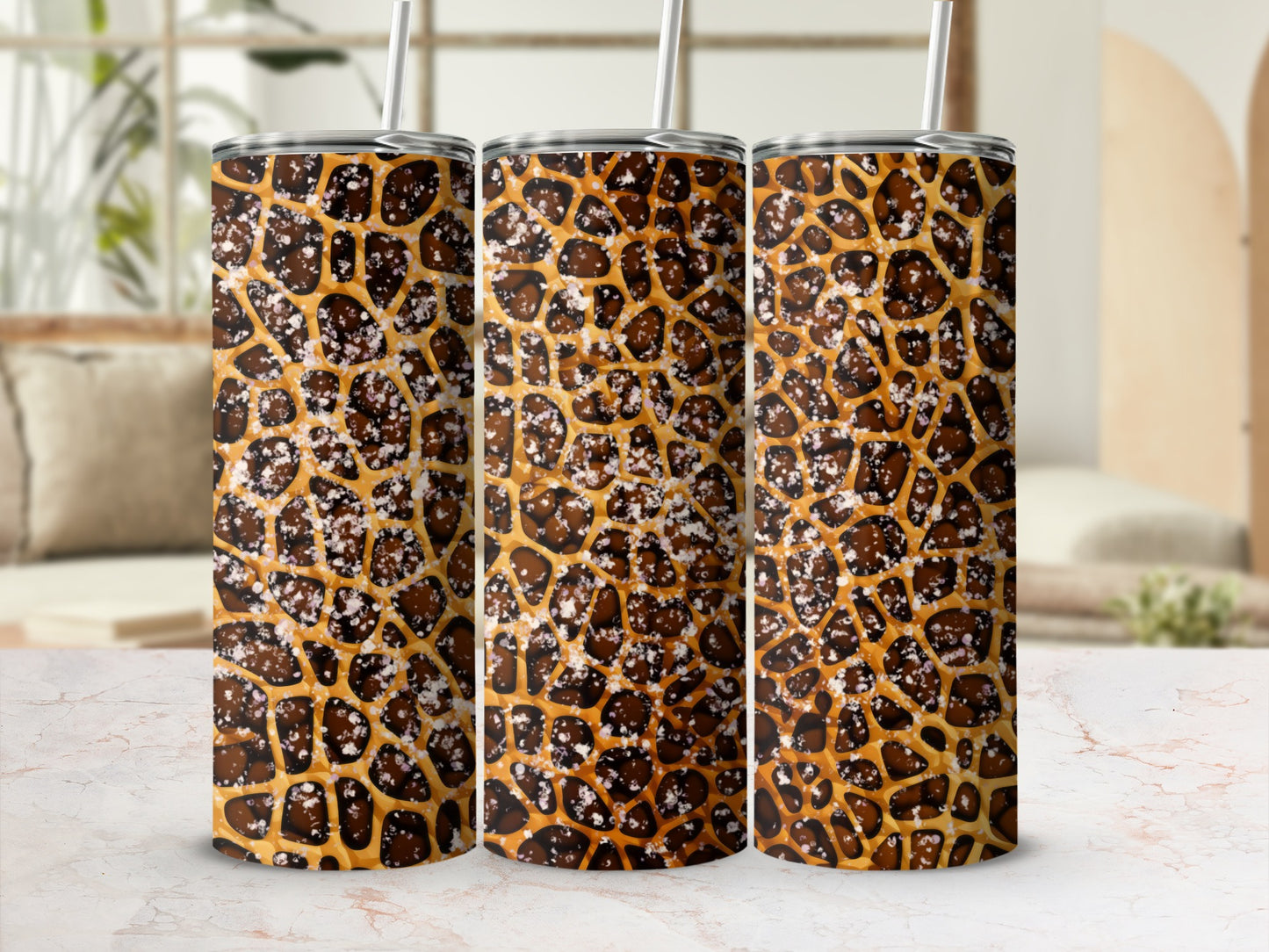 Giraffe Patterned Tumblers with Realistic Print Tumbler