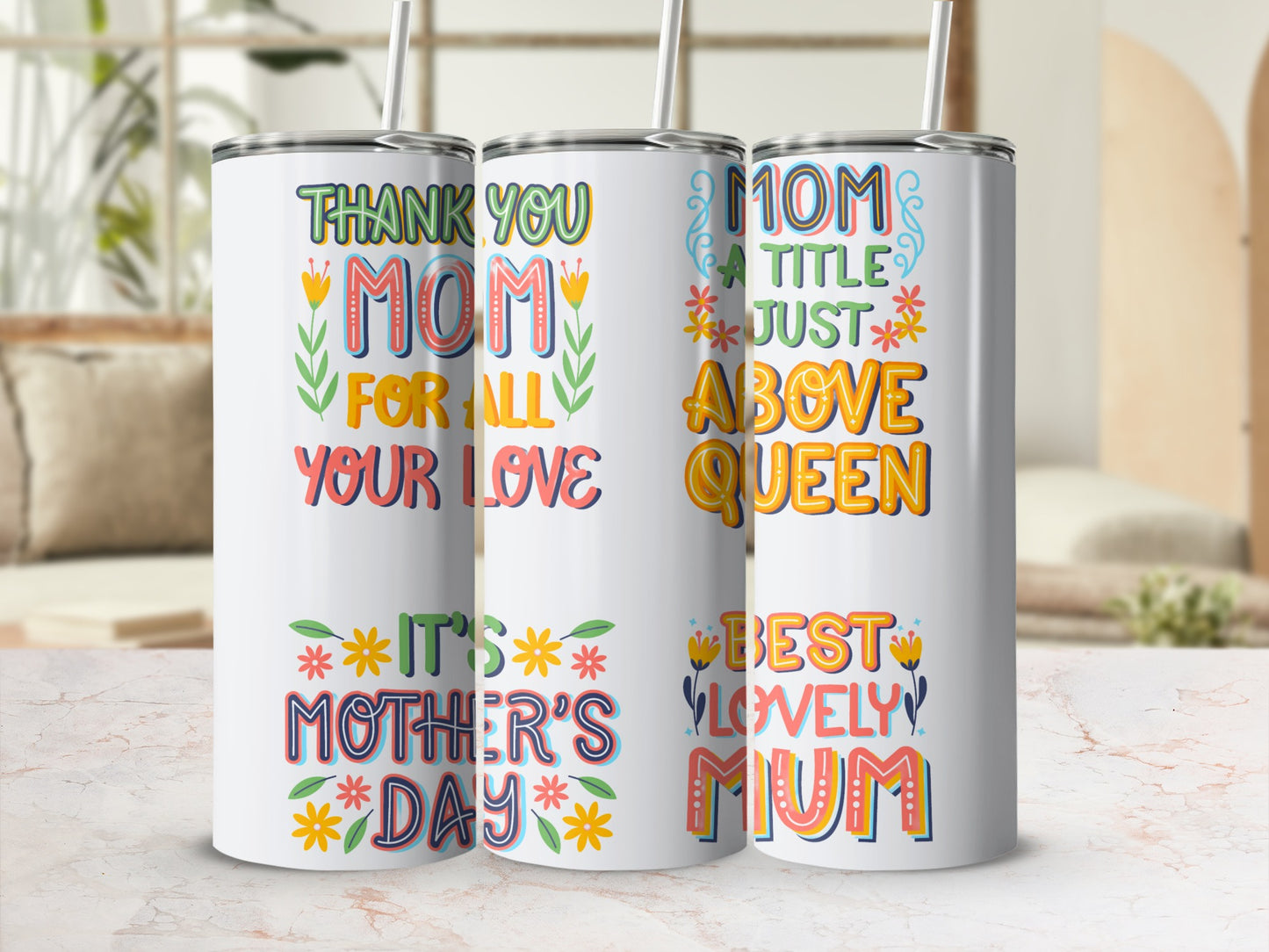 Thank You Mom For All Your Love Mother's Day Tumbler