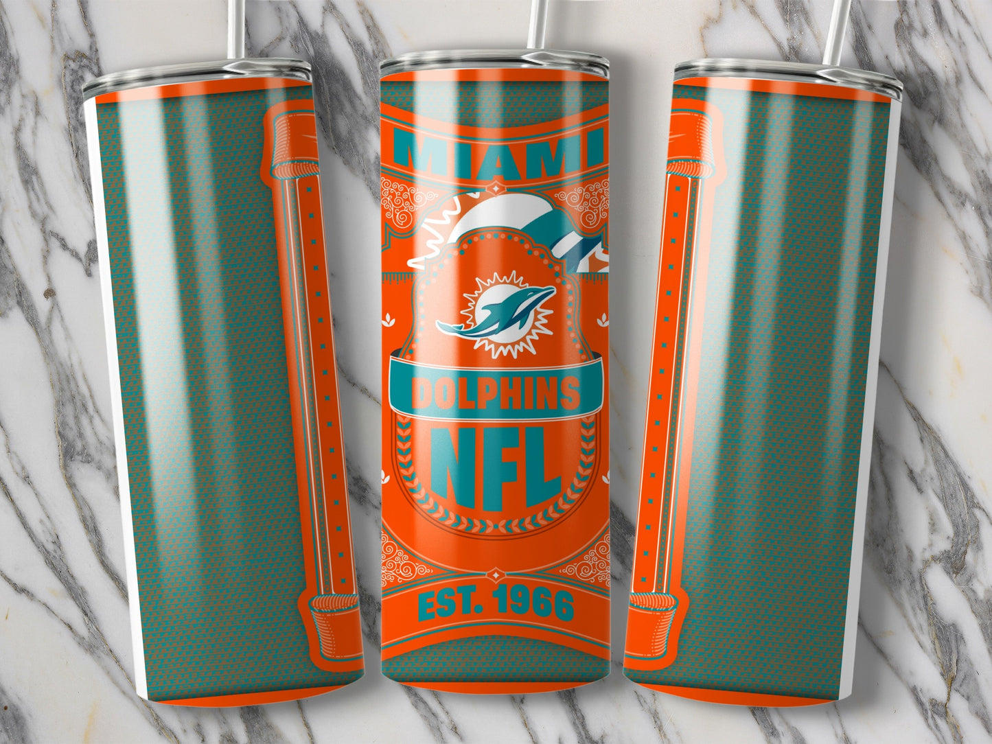 Miami Dolphins NFL Established 1966 Graphic Tumbler