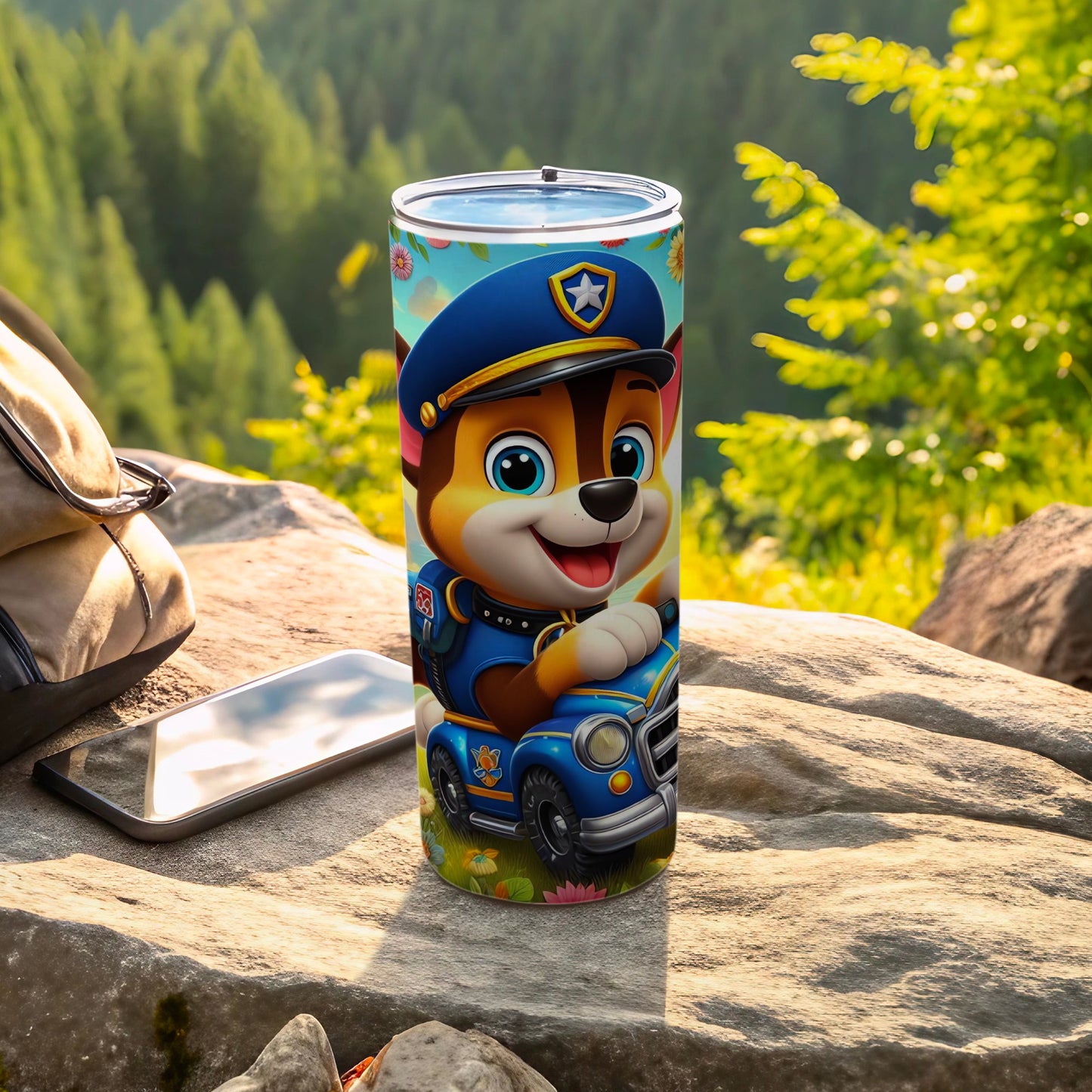 Cartoon Dog Character Travel Mug for Kids and Adults