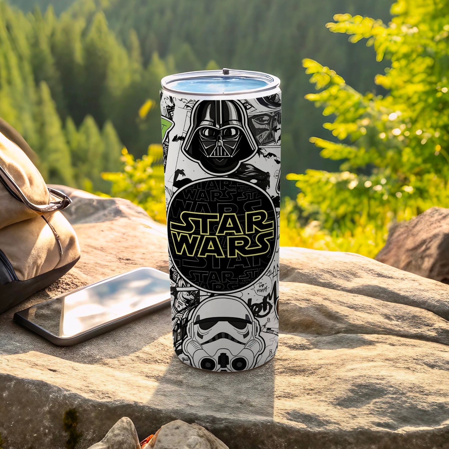 STAR WARS Iconic Characters Black White Tumbler product type