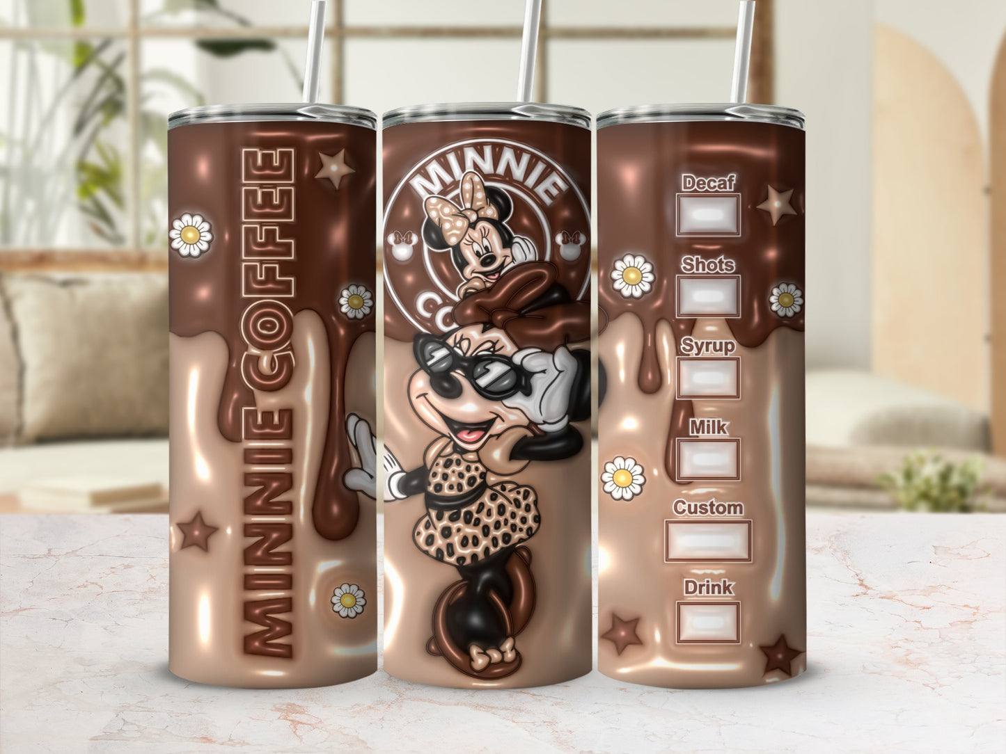 Minnie Mouse Coffee Tumbler with Customizable Options