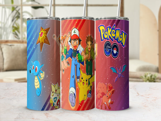 Colorful Pokémon GO Themed Beverage Tumbler