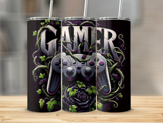 Gamer Controller Purple Roses Vines Dark Aesthetic product type