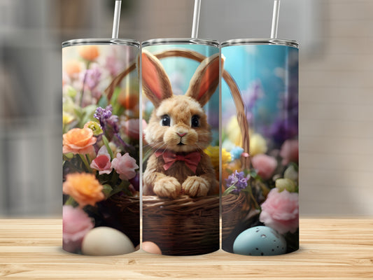 Adorable Easter Bunny Basket Floral Eggs Spring product type