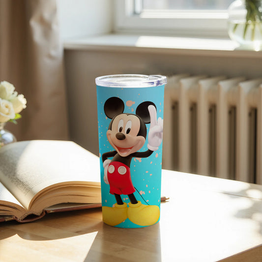 Mickey Mouse Blue Background Tumbler
