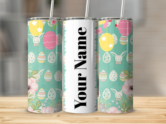 Personalized Easter Bunny Eggs Tumbler