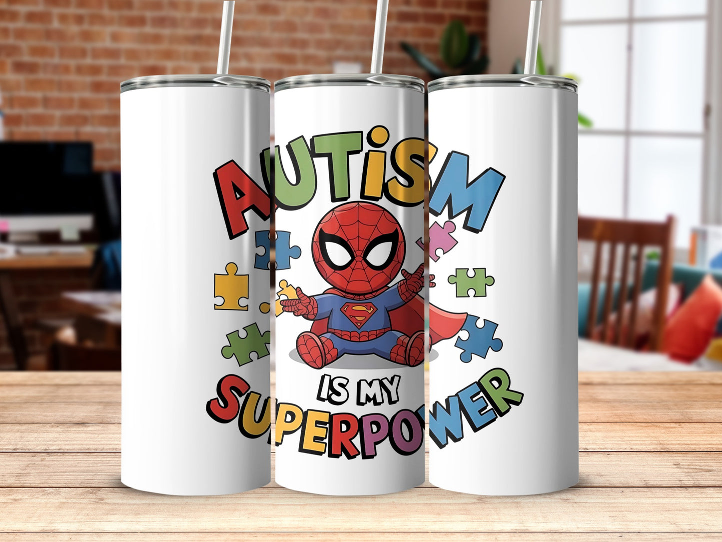 Autism Is My Superpower Tumbler Design