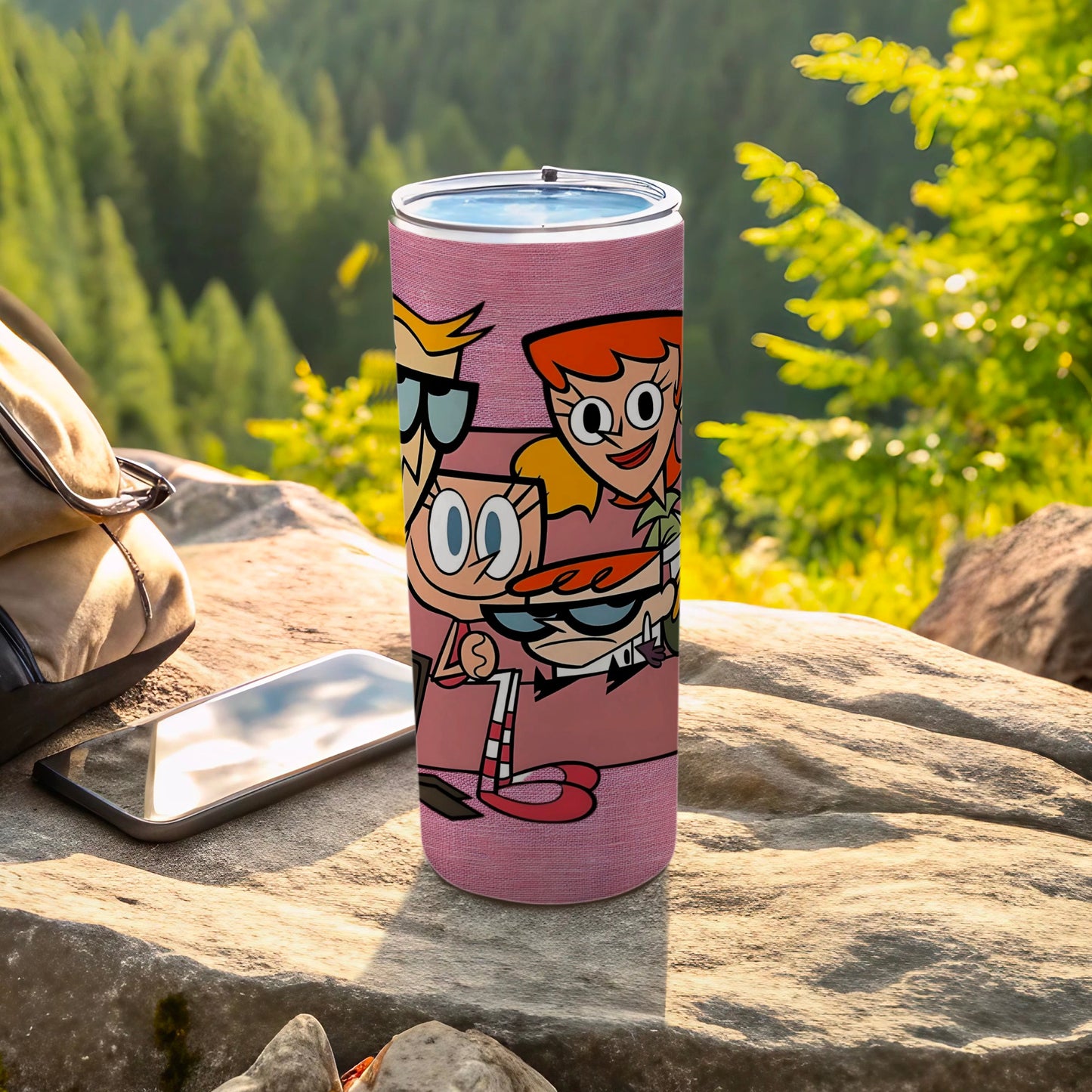 Animated Scientist and Friends Travel Tumbler Cup