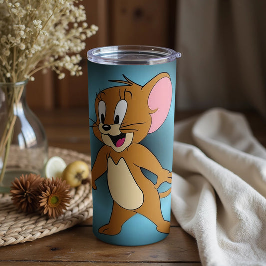 Jerry Mouse Cartoon Character Travel Tumbler Cup