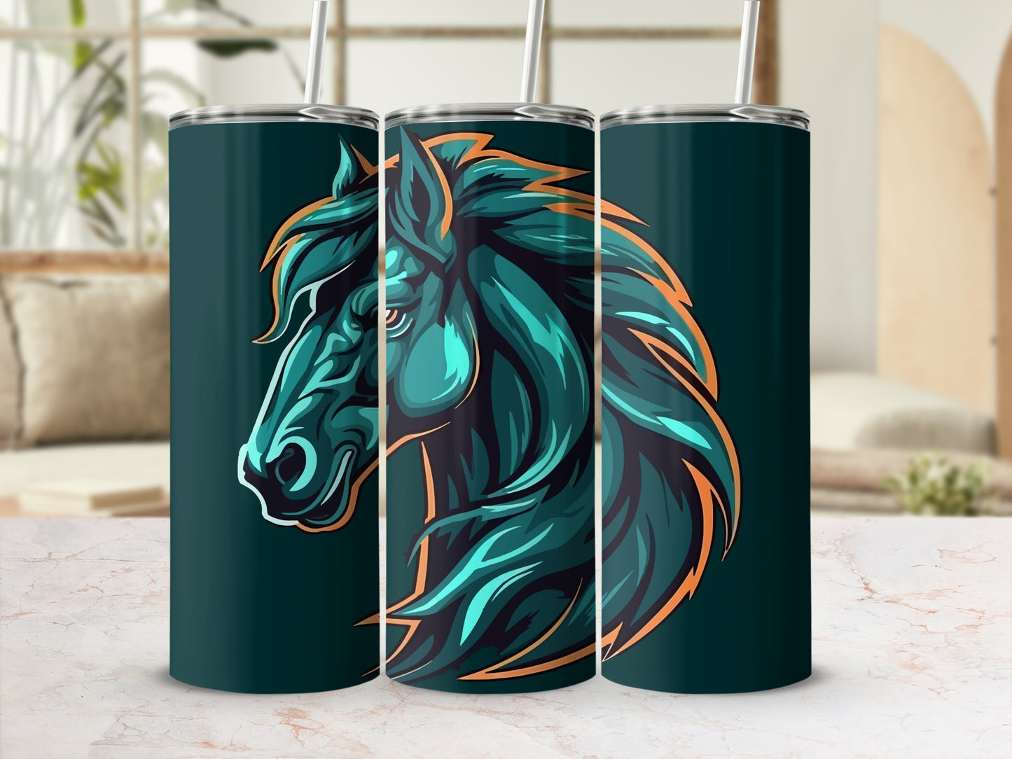 Stunning Horse Graphic Design Tumbler