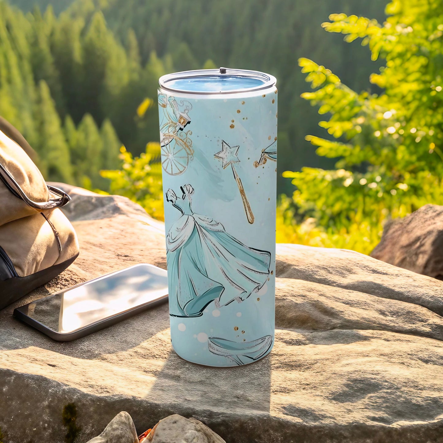 Enchanting Fairy Tale Princess Tumbler with Lid