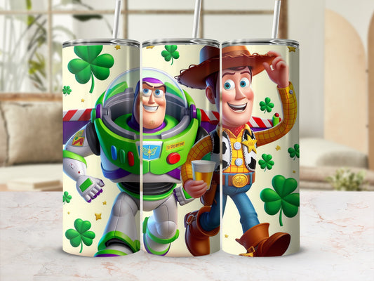 Buzz and Woody St. Patrick's Day Tumbler Cup