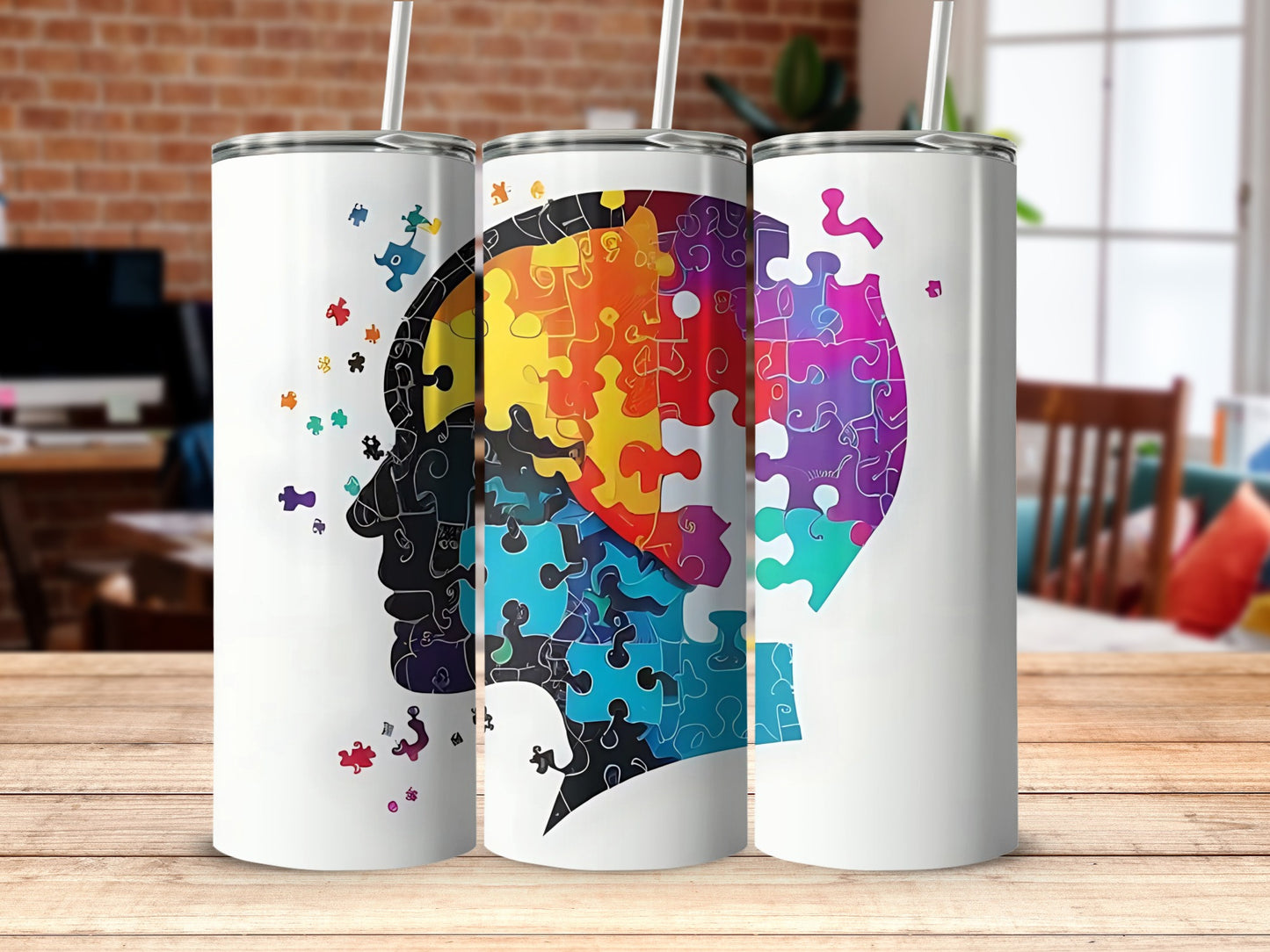 Colorful Abstract Puzzle Art Design Tumbler product