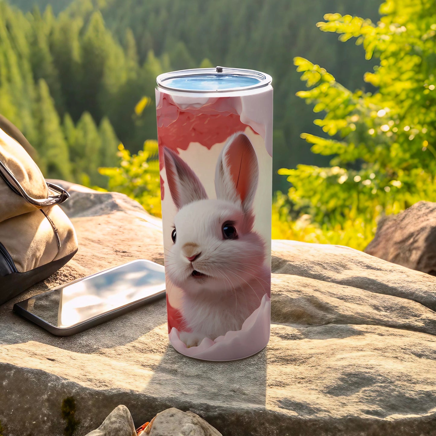 Cute Bunny Design Insulated Tumbler Product for Outdoor Adventures