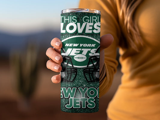 This Girl Loves New York Jets Football Helmets Tumblers