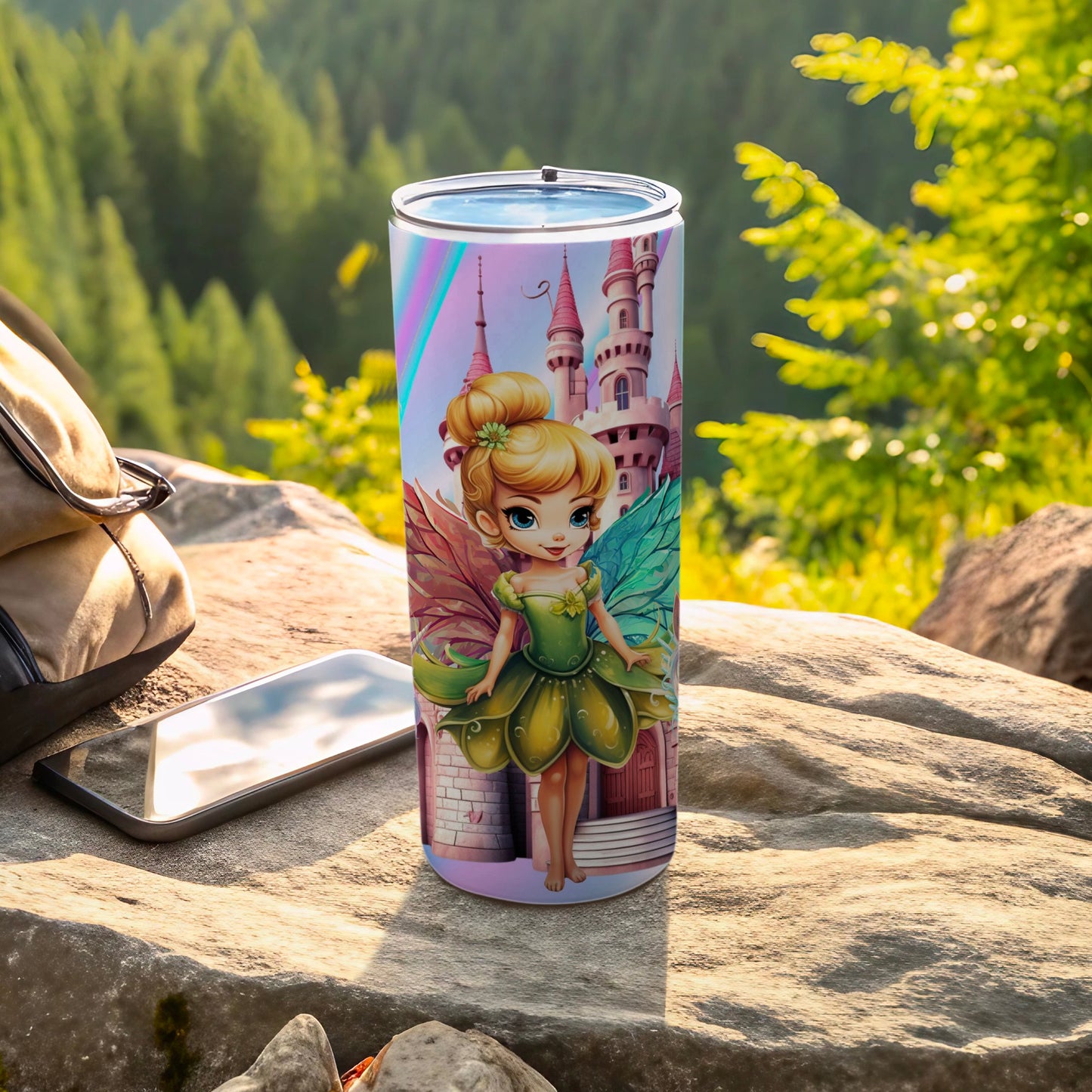 Magical Fairy and Castle Design Travel Mug