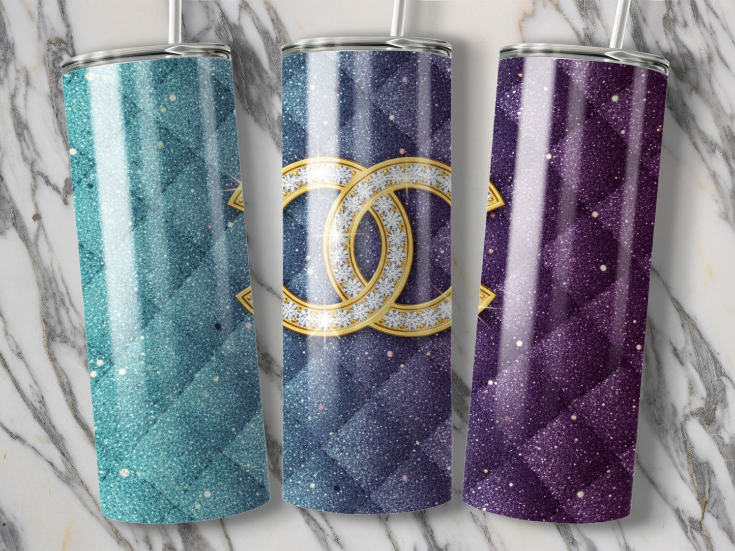 Sparkling Gradient Plus Double-C Design Premium Tumbler
