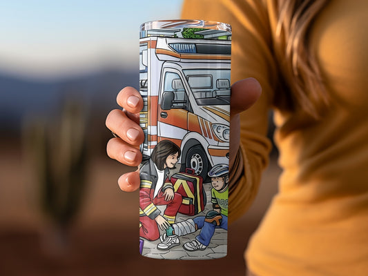 Emergency Scene Themed Travel Tumbler For Daily Use
