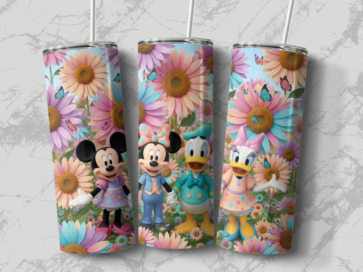 Mickey Mouse and Friends Floral Design Tumbler Product