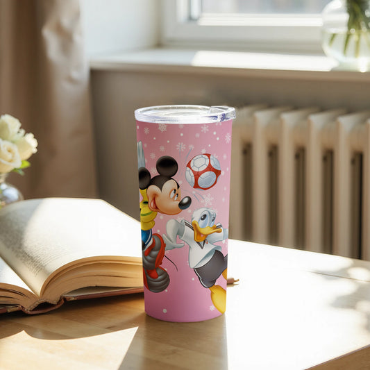 Mickey Mouse and Donald Duck Soccer Scene Tumbler