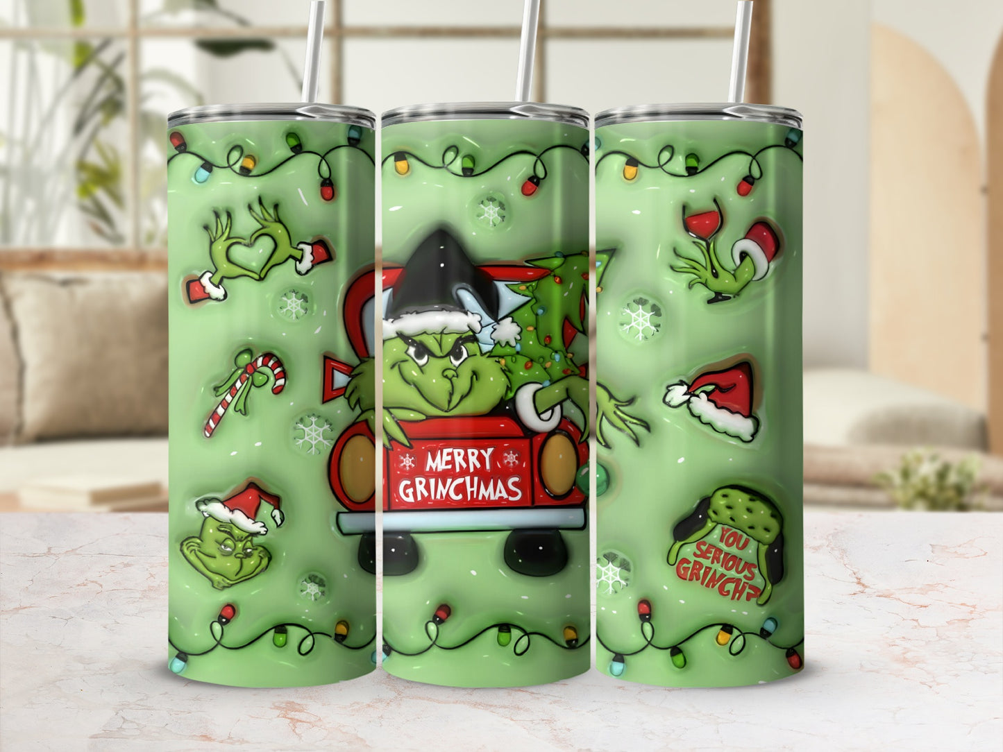 Merry Grinchmas Christmas Celebration Tumbler Cup