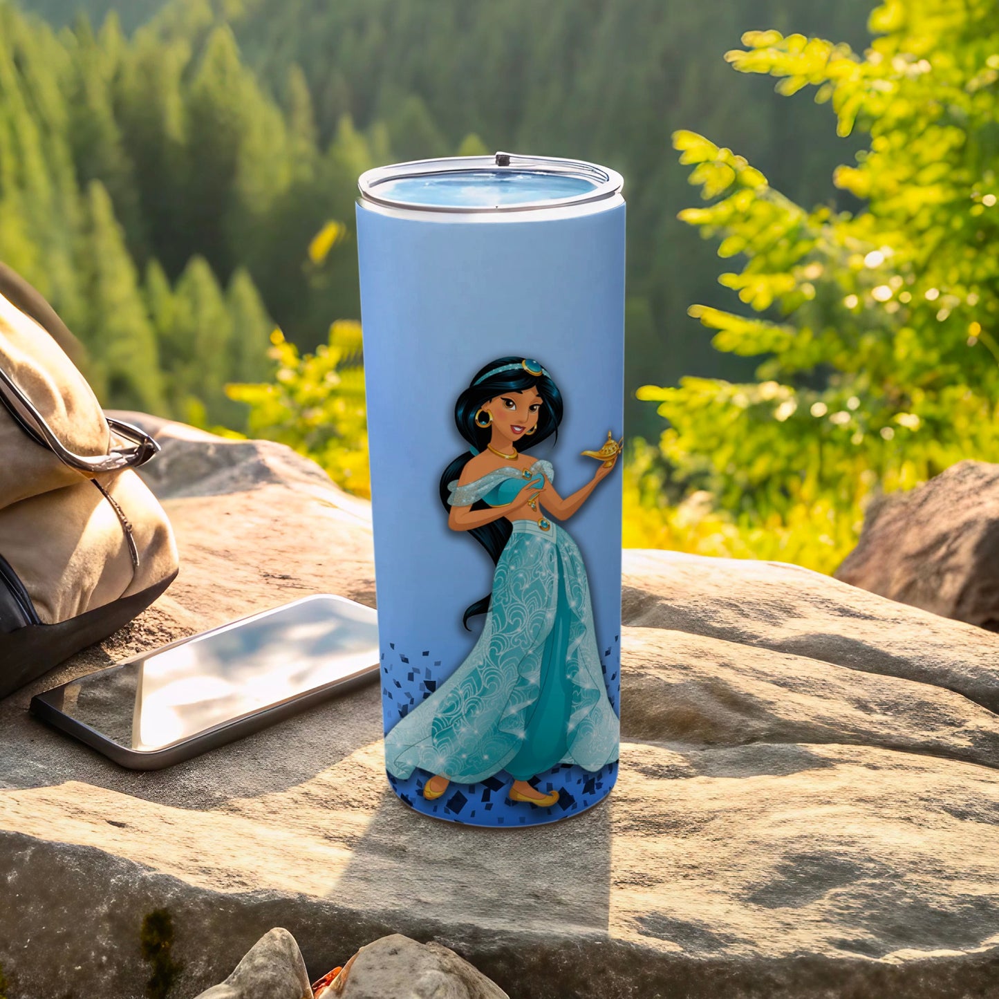 Princess Character Travel Tumbler Cup with Lid