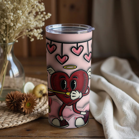 Adorable Heart Character Design Tumbler Product