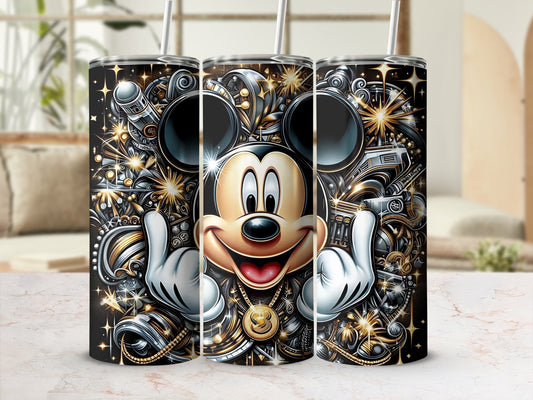 Colorful Bold Mickey Mouse Design Steel Tumbler