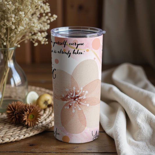 Inspirational Floral Design Tumbler for Everyday Use
