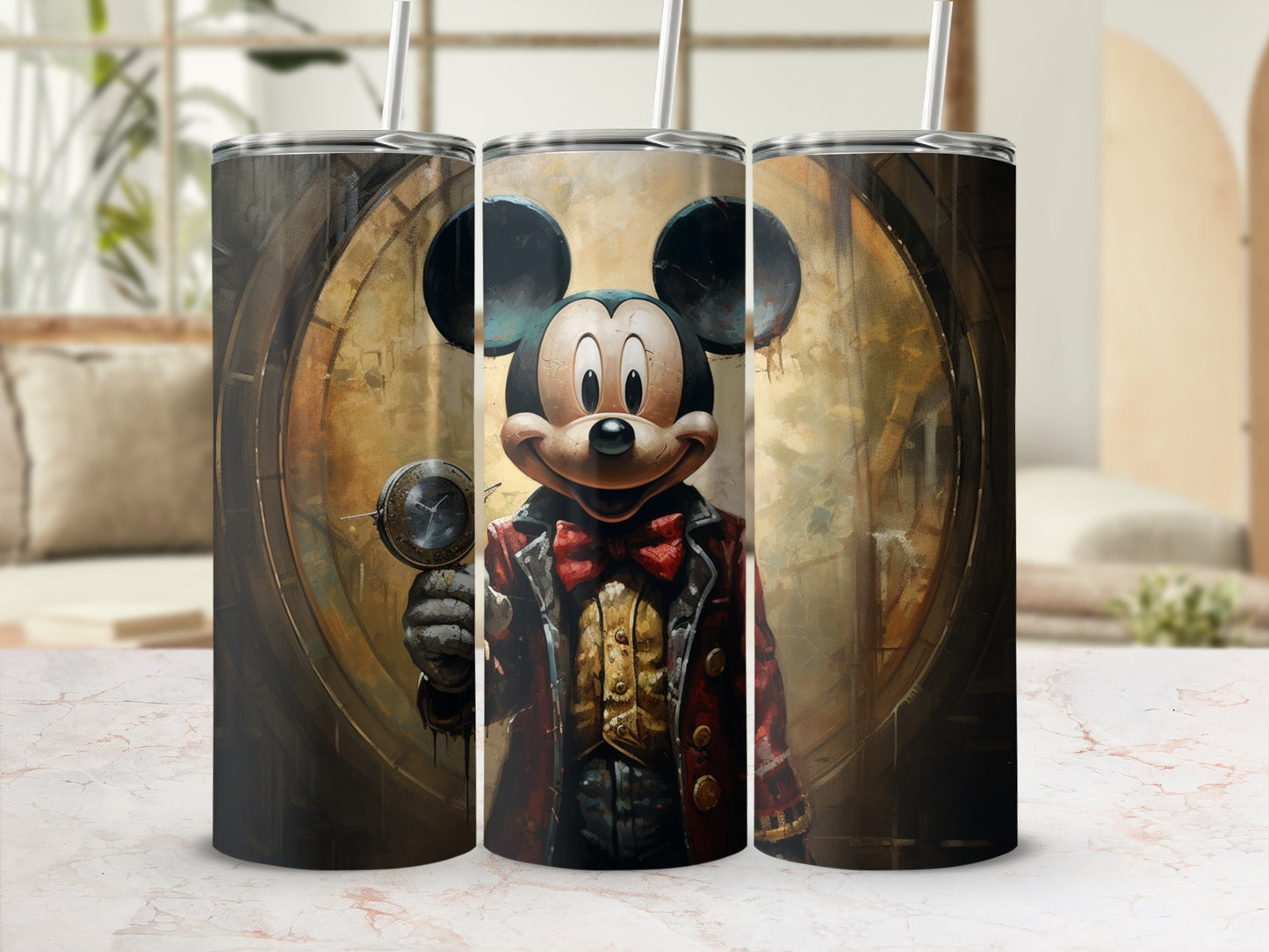 Steampunk Mickey Mouse Design Tumbler Cup