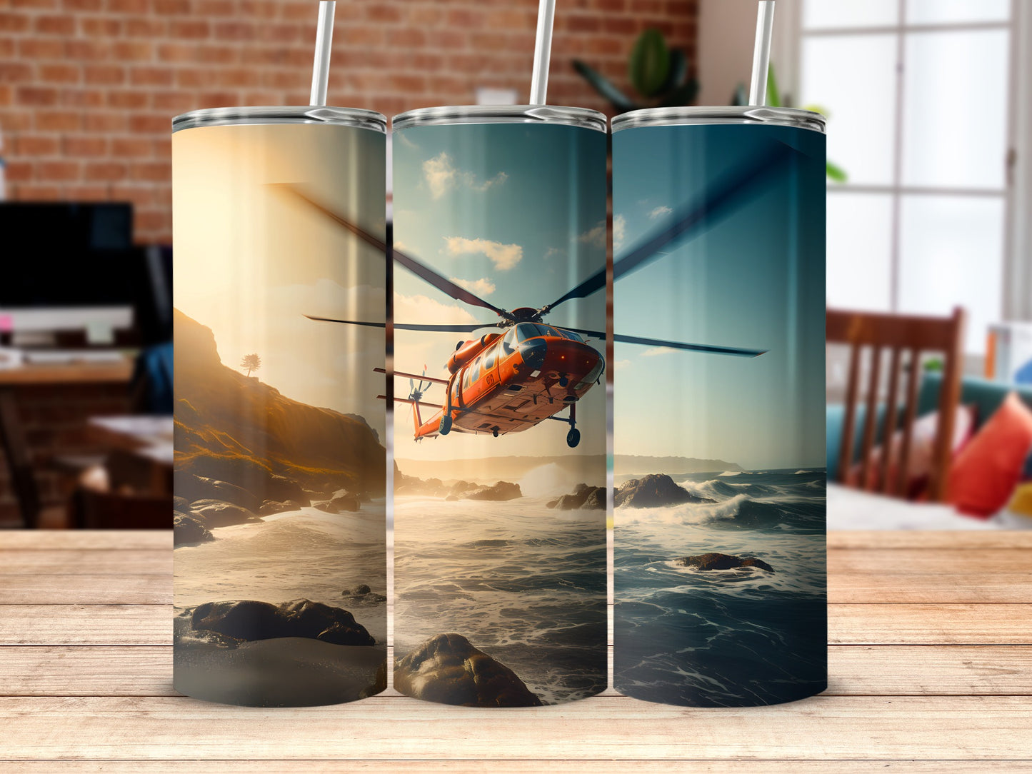 Rescue Helicopter Ocean Waves Dramatic Sunset Coastal Scene product type
Helicopter, Rescue, Ocean, Waves, Coast, Sunset, Seascape, Dramatic, Adventure, Aircraft, Emergency, Nature, Sky, Beach, Cliff, Water, Outdoor, Stunning, Unique, Tumbler