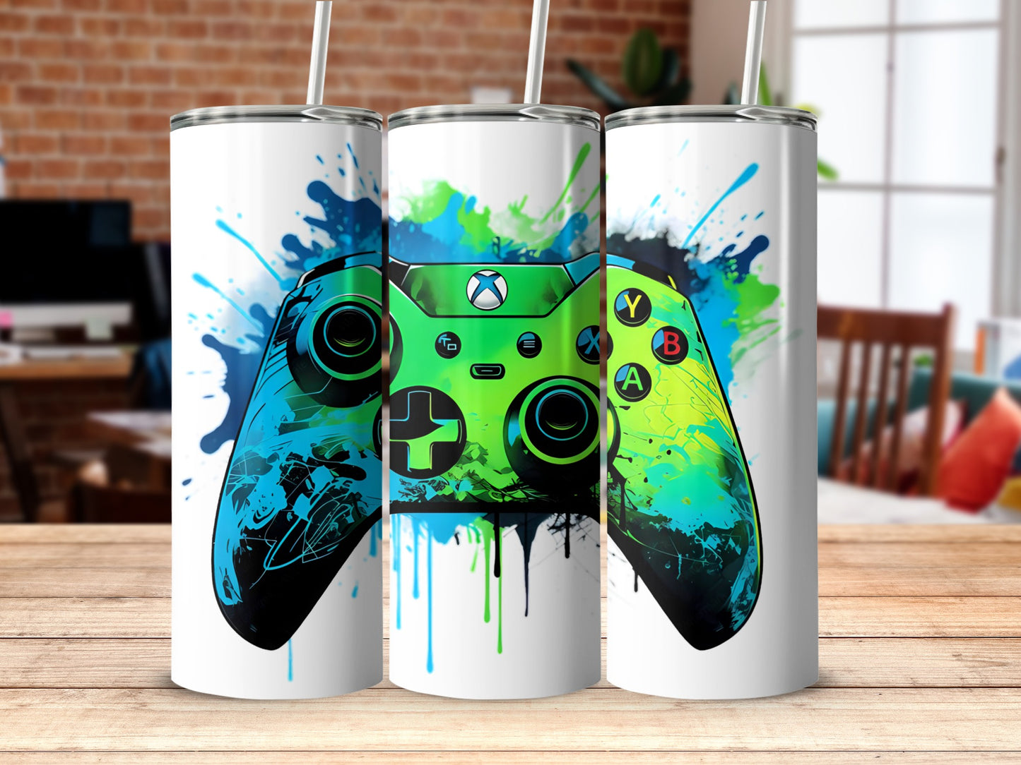 Vibrant Gaming Controller Design for Gamers Cup