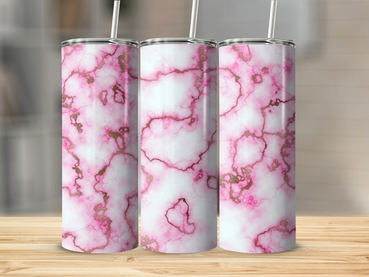 Elegant Pink Gold Marble Pattern tumbler product type
