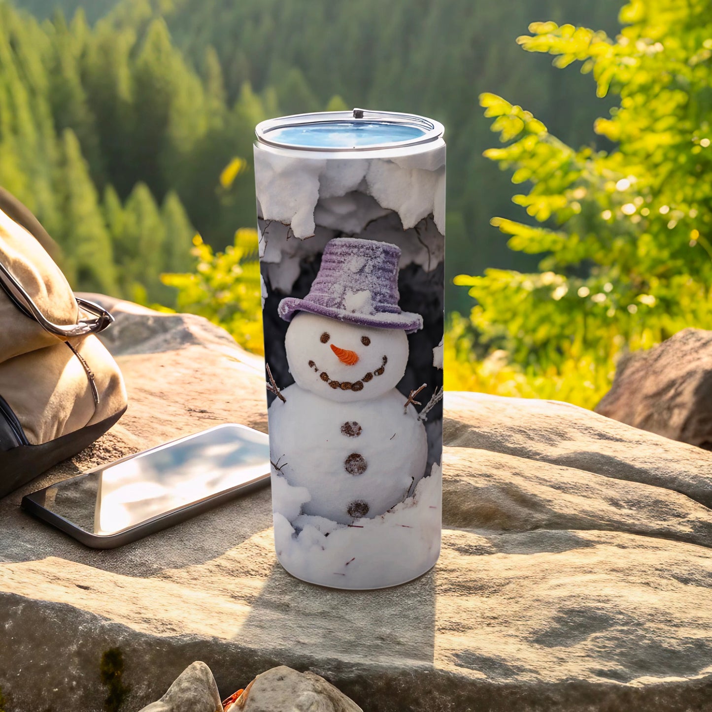 Cute Snowman Tumbler Perfect for Winter Beverages