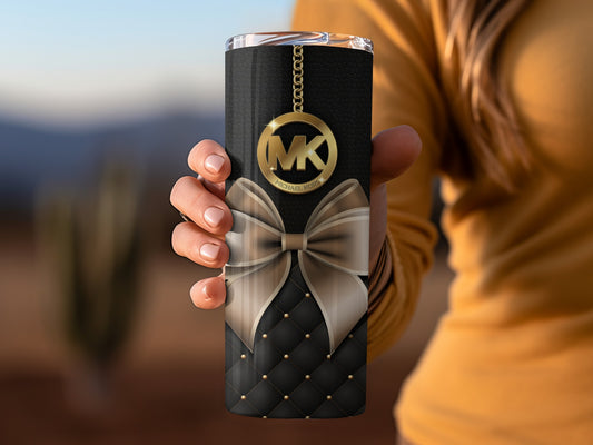 Elegant Black and Gold Designer Tumbler Cup