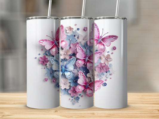 Pink Blue Butterfly Floral Tumbler Design product type
butterfly floral tumbler, pink blue butterfly, flower tumbler wrap, nature inspired art, white tumbler design, digital sublimation, drinkware gift idea, custom butterfly print, trendy floral pattern, spring summer decor, elegant butterfly art, girly drink accessory, modern tumbler graphic, aesthetic beverage cup, artistic floral design, unique butterfly decor, cute flower artwork, vibrant tumbler wrap, daily use tumbler, beautiful butterfly art