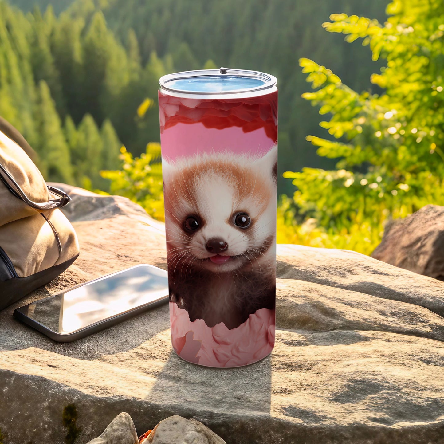 Cute Red Panda Design Insulated Travel Tumbler