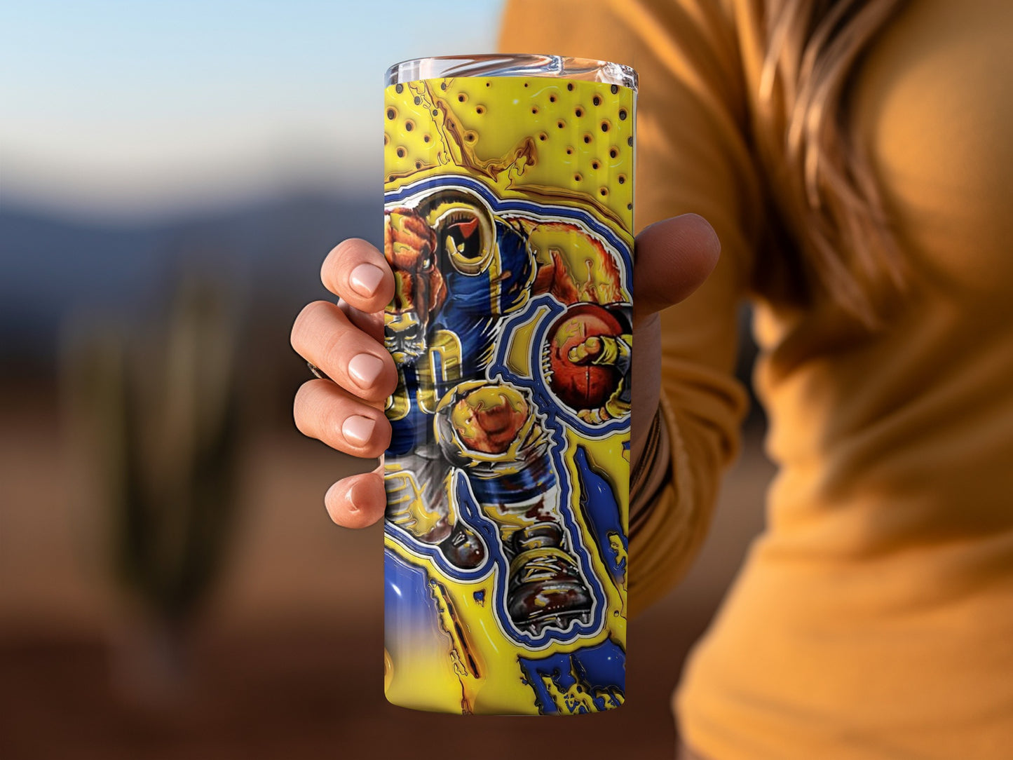Los Angeles Rams Team Football Player Yellow Tumblers