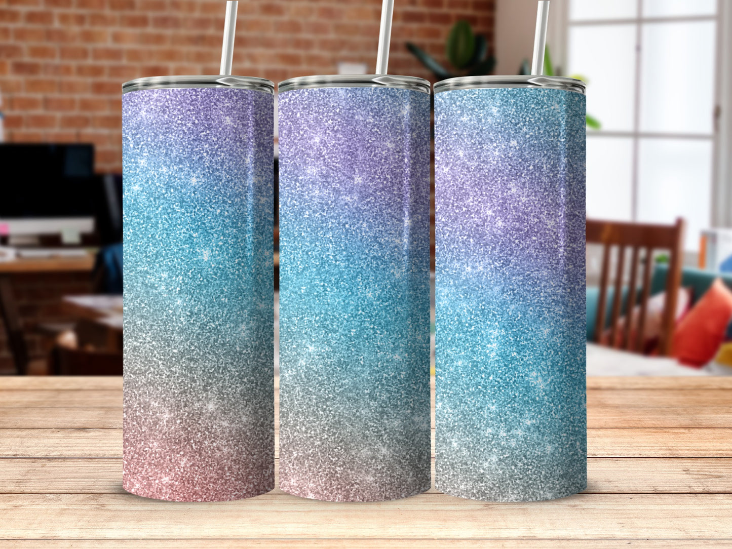 Shimmering Gradient Tumbler for a Sparkling Lifestyle