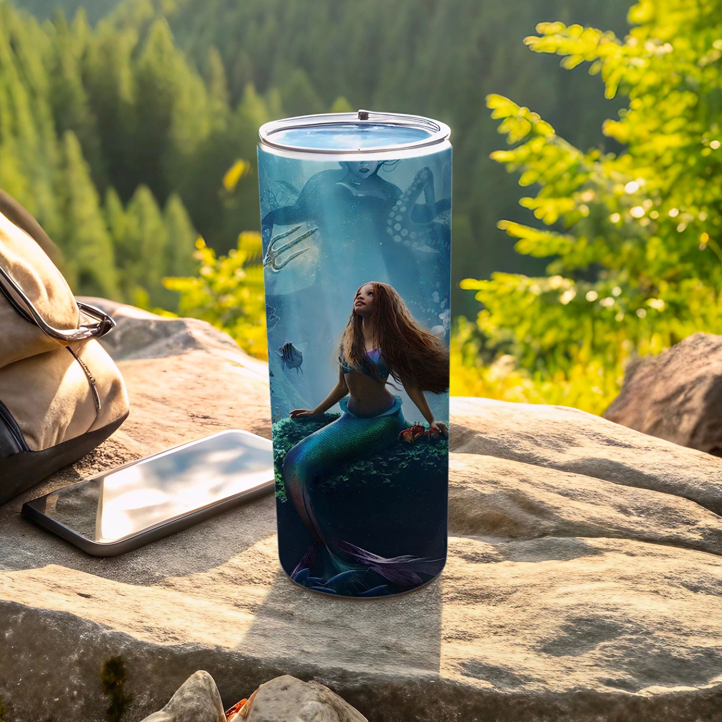 Mermaid Scene Stainless Steel Tumbler for Outdoor Adventures