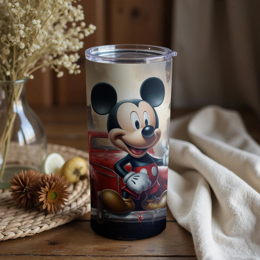 Vintage Mickey Mouse Red Car Insulated Tumbler Product