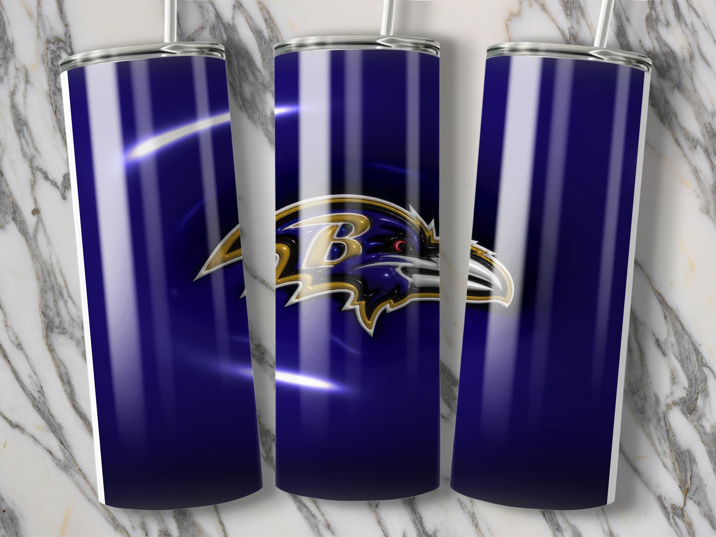 Ravens Logo Sharp Eye Team Colors In Orbit Tumblers