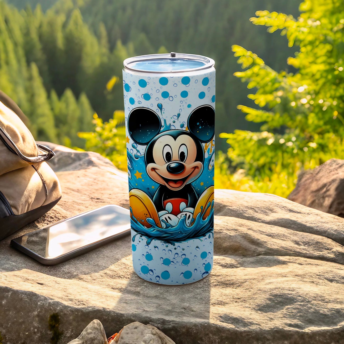 Mickey Mouse Tumbler with Colorful Cartoon Design